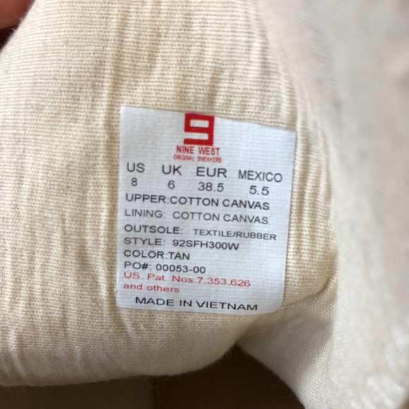 Nine West Canvas Striped Sneakers - Picture 6 of 6